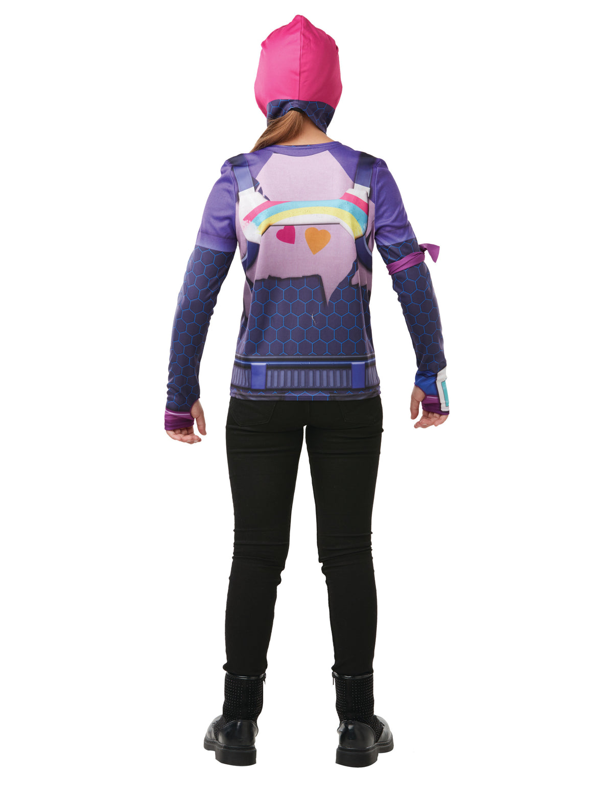 Vue de dos du déguisement Brite Bomber Fortnite pour adolescente