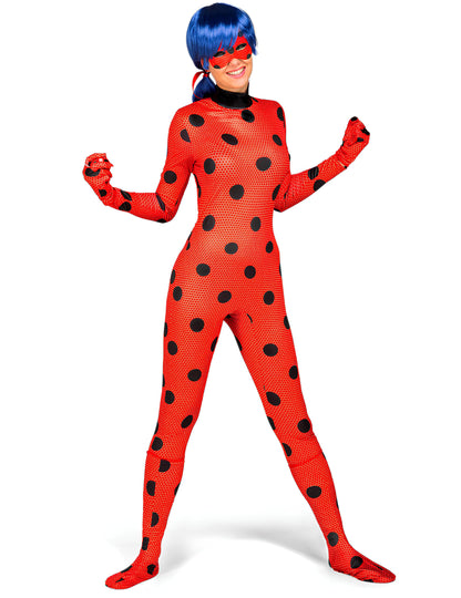 Vue d'ensemble avec le personnage Chat Noir du déguisement complet Ladybug Miraculous