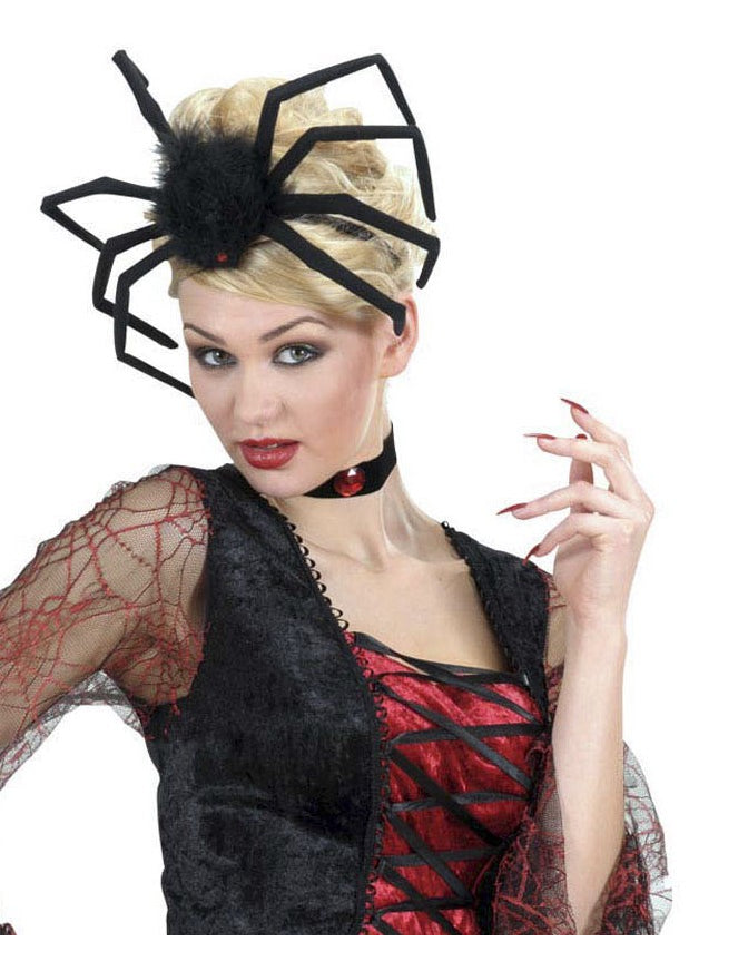 Coiffe araignée modelable Halloween pour adulte noire