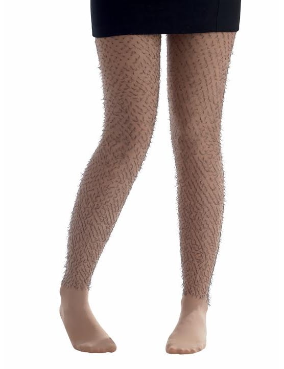 Collants avec poils pour adulte chair