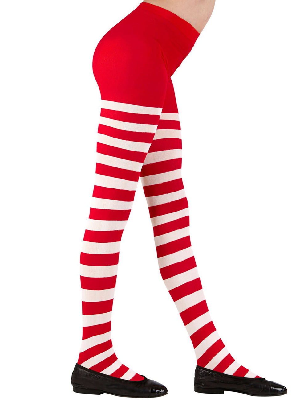 Vue de profil des collants rayés pour enfant