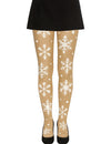 Collants com motivos de flocos de neve para adulto
