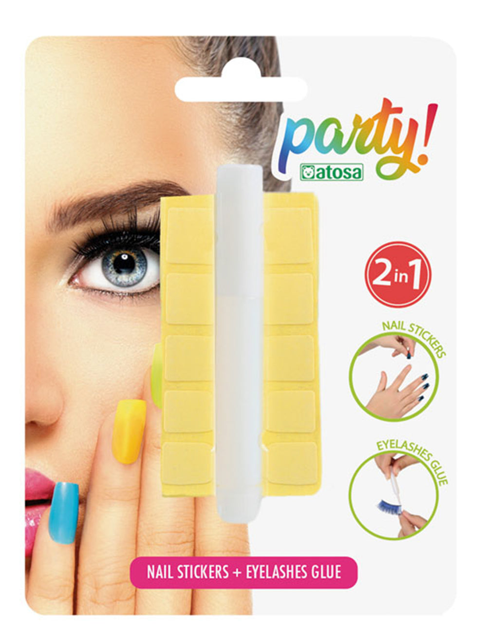 Colle pour faux cils et stickers pour ongles 2 en 1