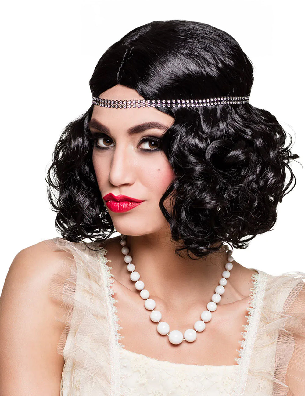 Collier court de perles pour femme blanches nacrées