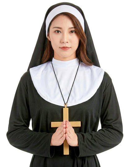 Collier croix de moine pour adulte or