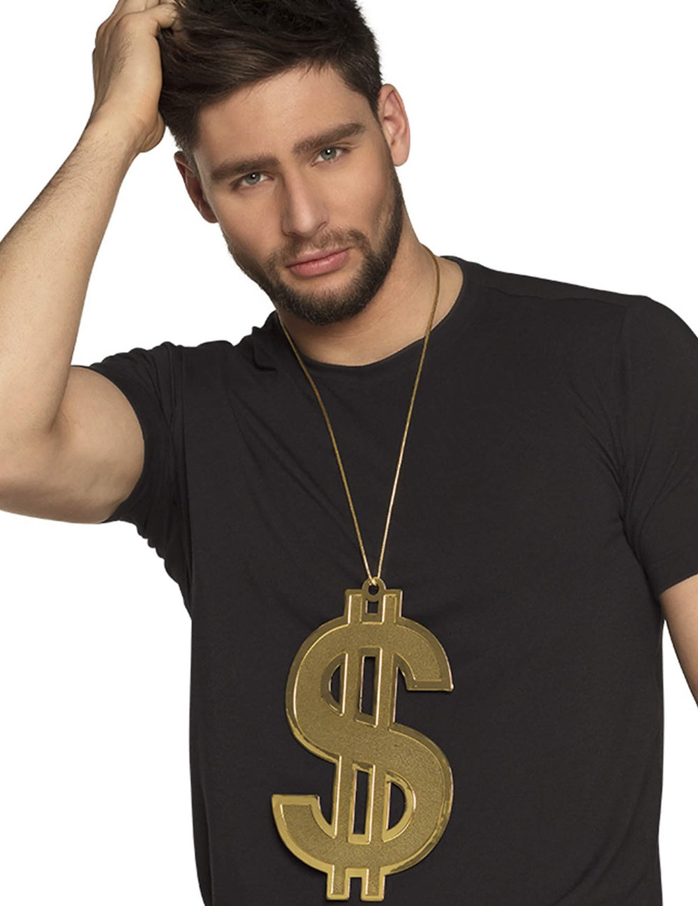 Colar de dólares para adulto dourado