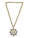 Collier gouvernail pour adulte doré