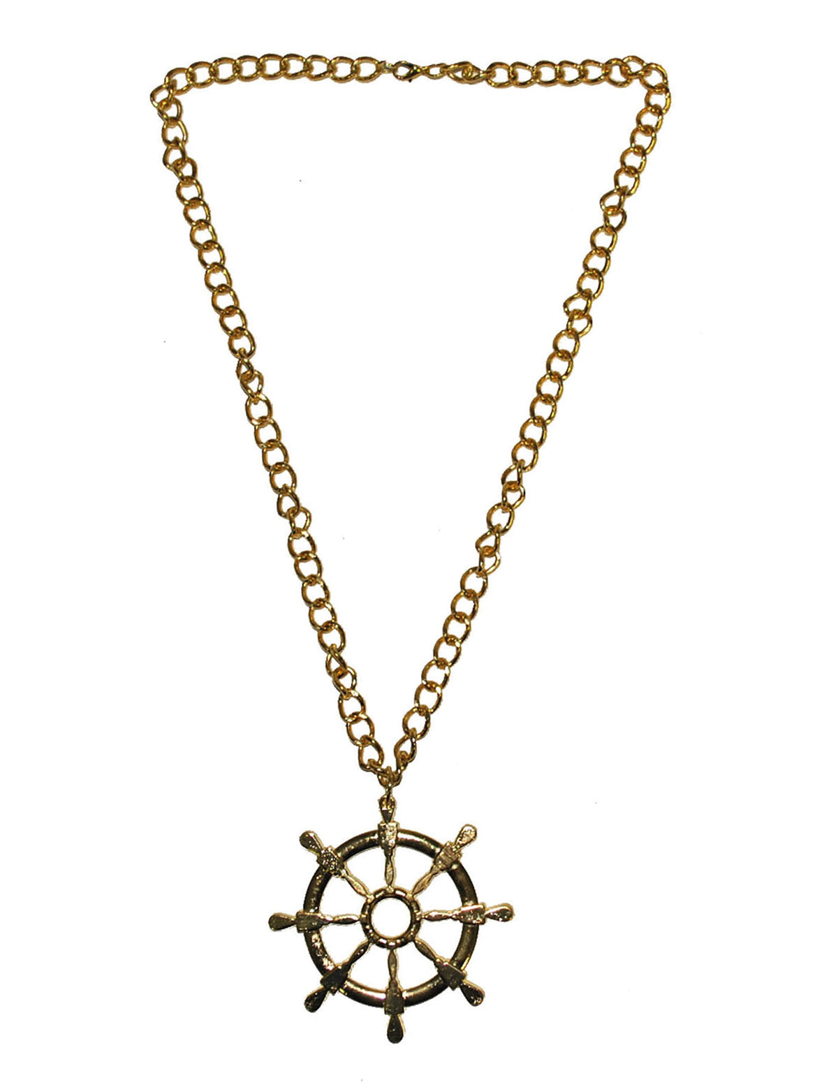 Collier gouvernail pour adulte doré