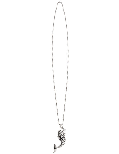 Collier en métal sirène pour adulte argentée