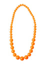 Collier grosses perles pour adulte orange