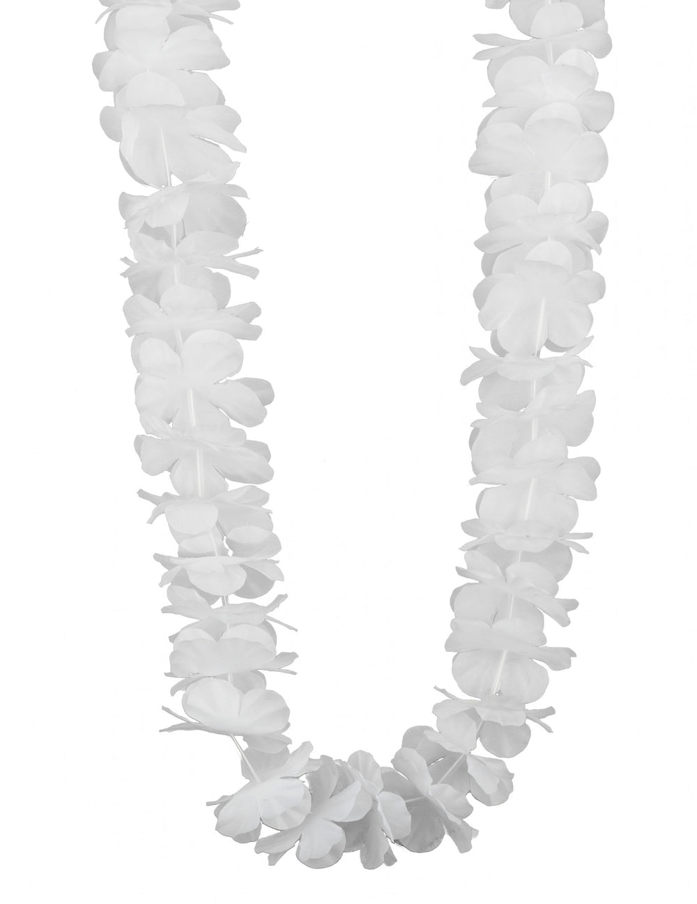 Collier hawaï pour adulte blanc