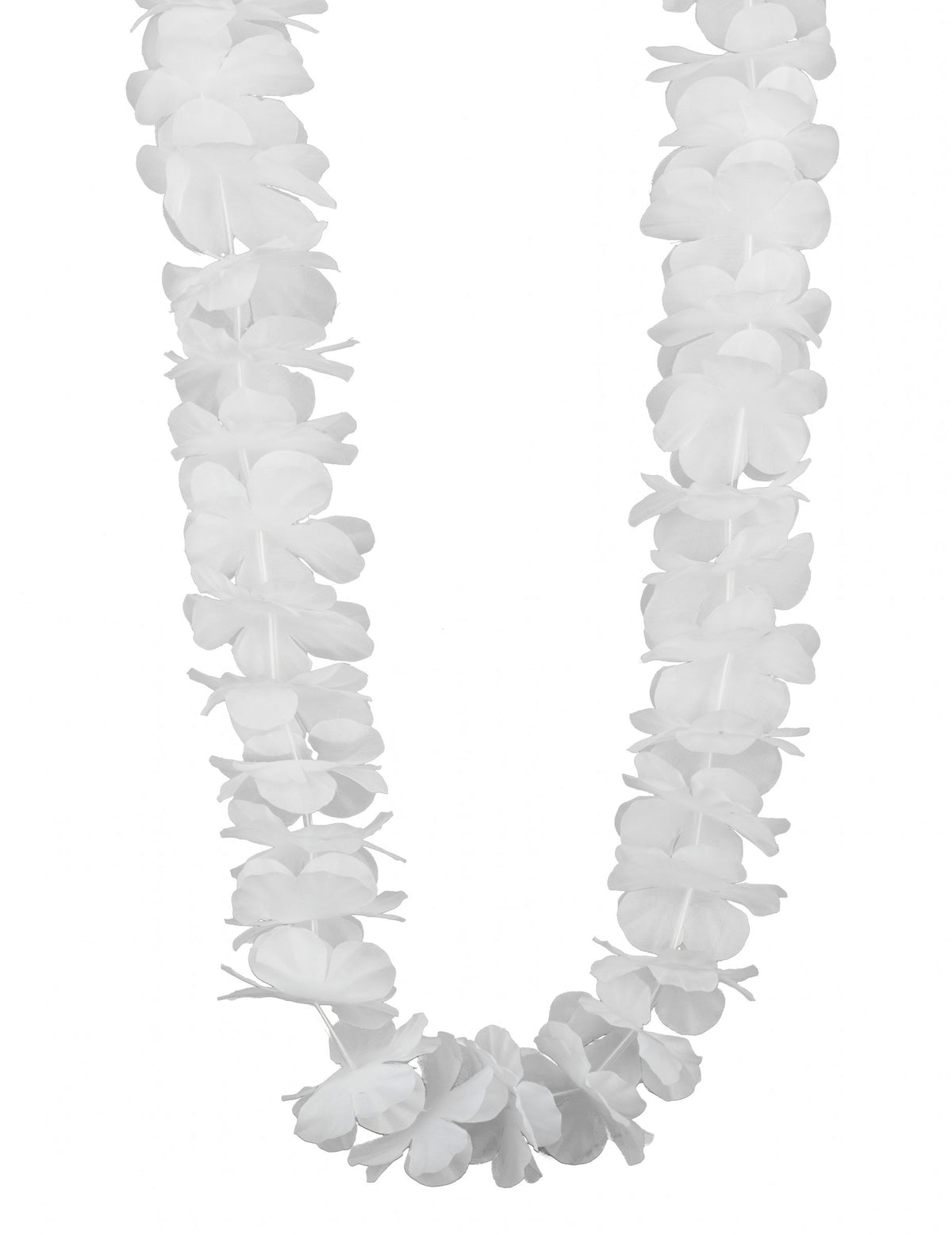Collier hawaï pour adulte blanc