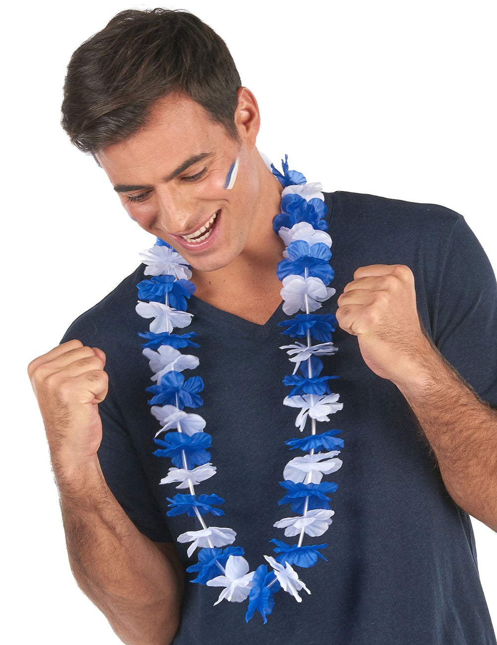 Gros plan du collier hawaï supporter