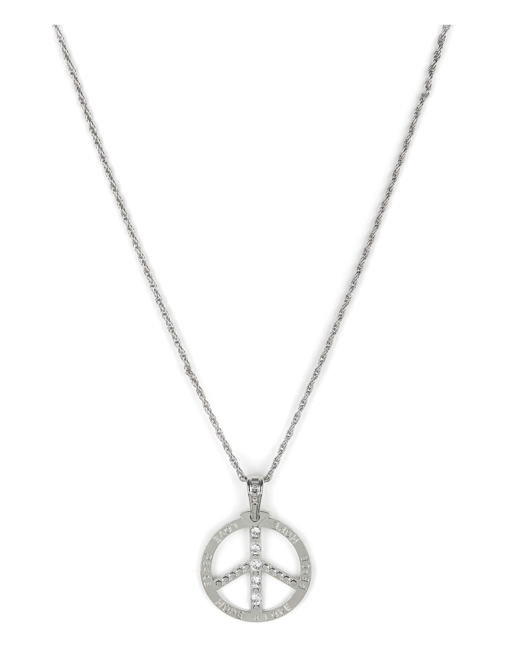 Collier hippie effet strass pour adulte argenté