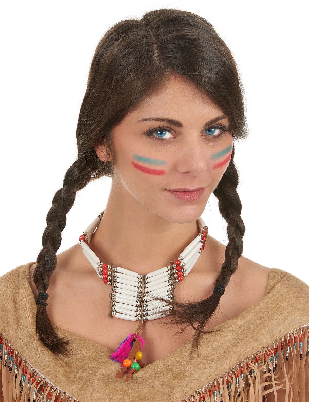 Gros plan du collier indien pour femme