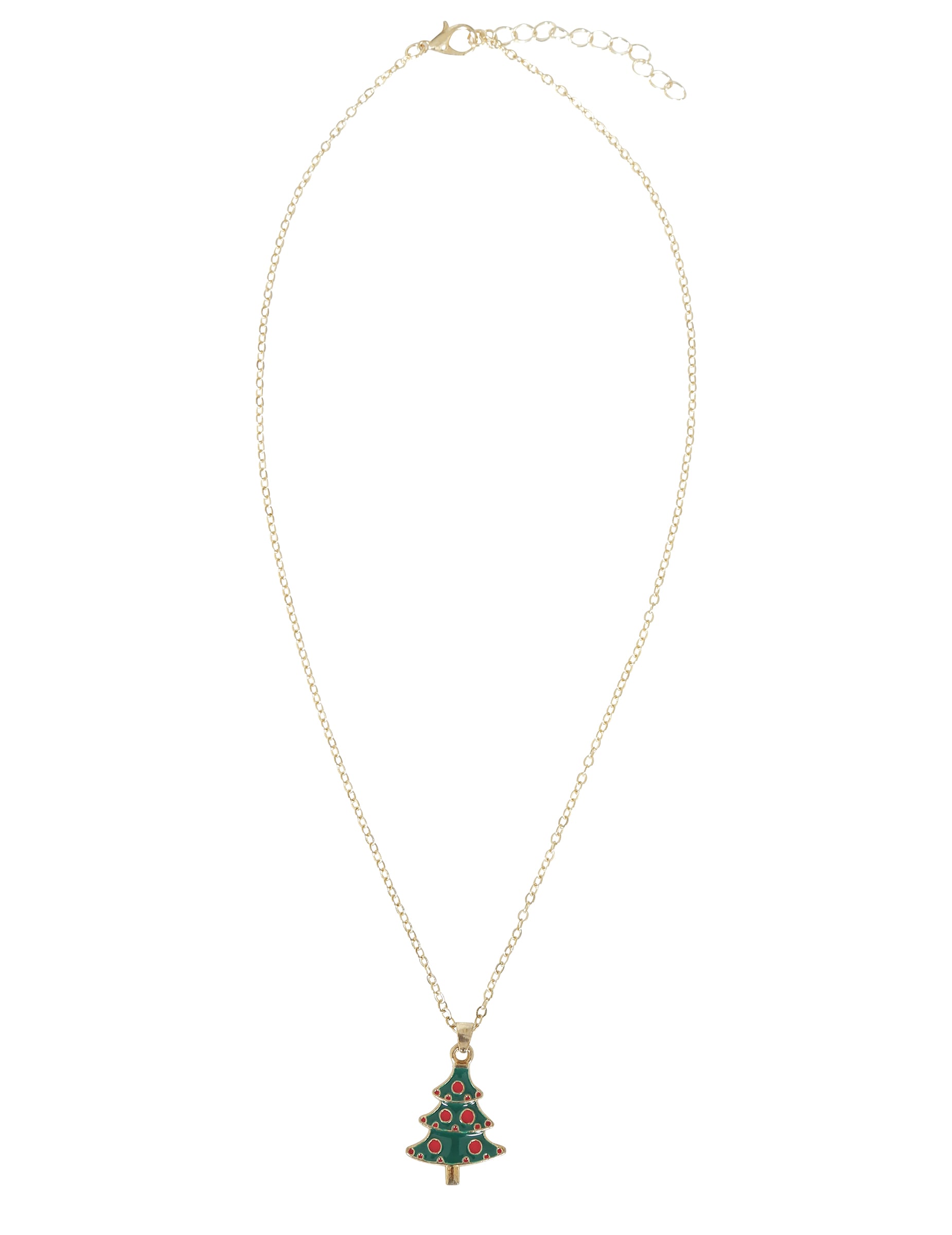 Vue à plat du collier métallique sapin de Noël