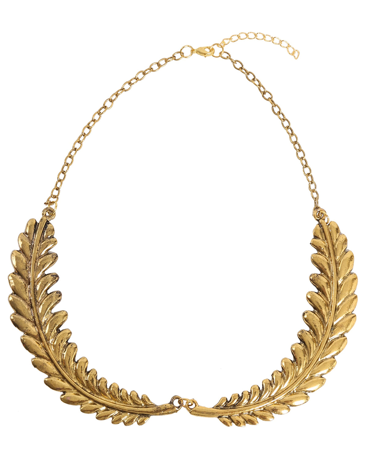 Vue d'ensemble du collier motif feuilles de lauriers