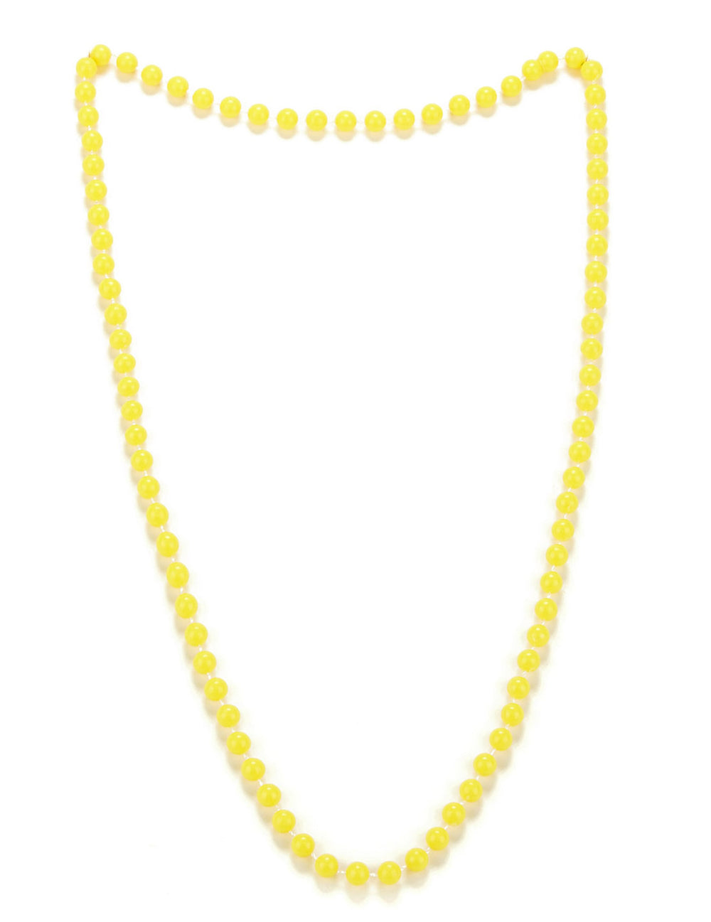 Collier perles pour adulte jaune