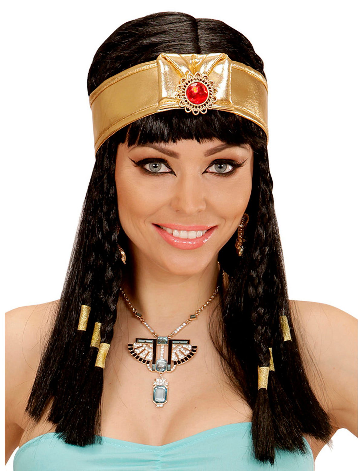 Vue portée du collier pharaon pour femme