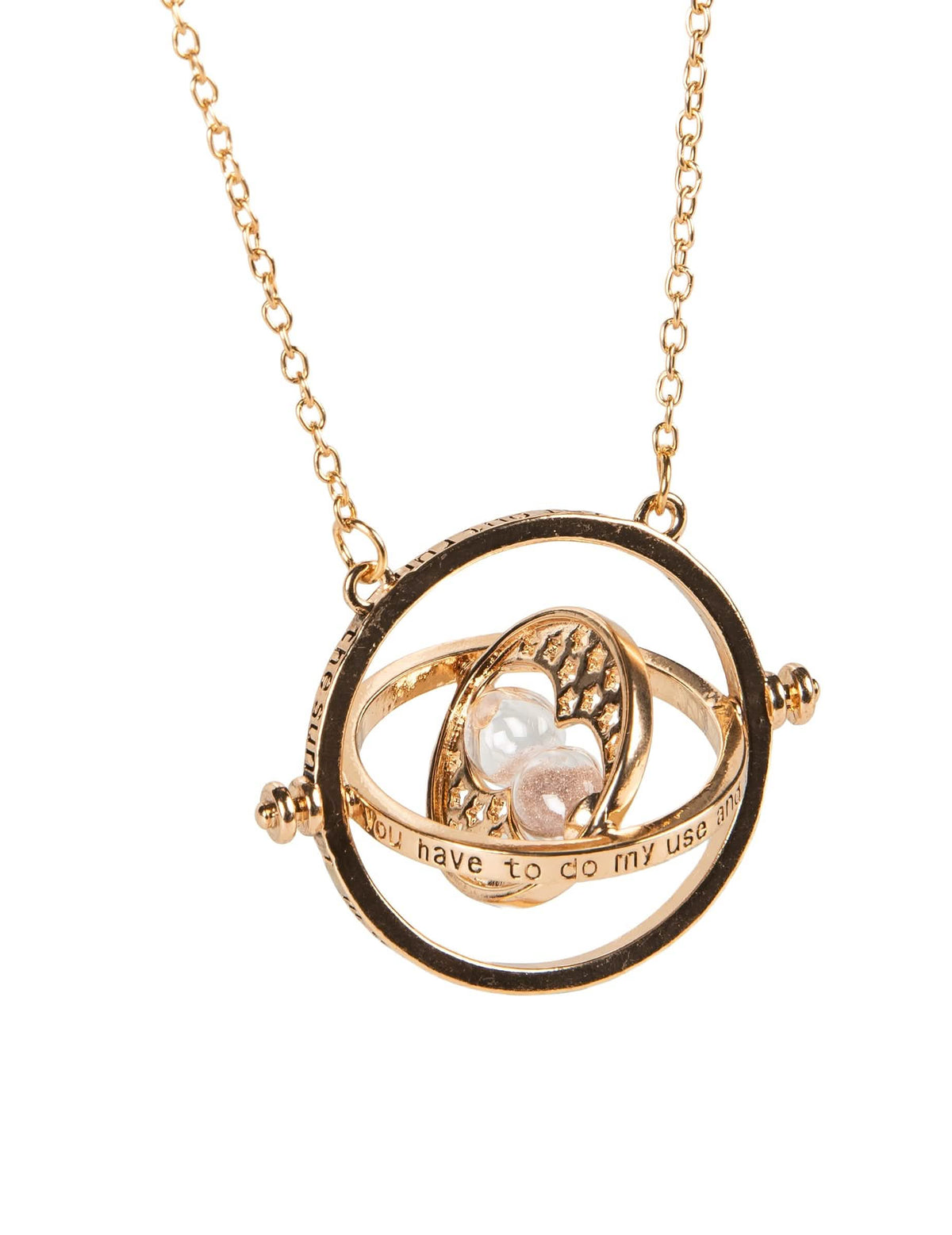 Collier retourneur du temps pour adulte doré