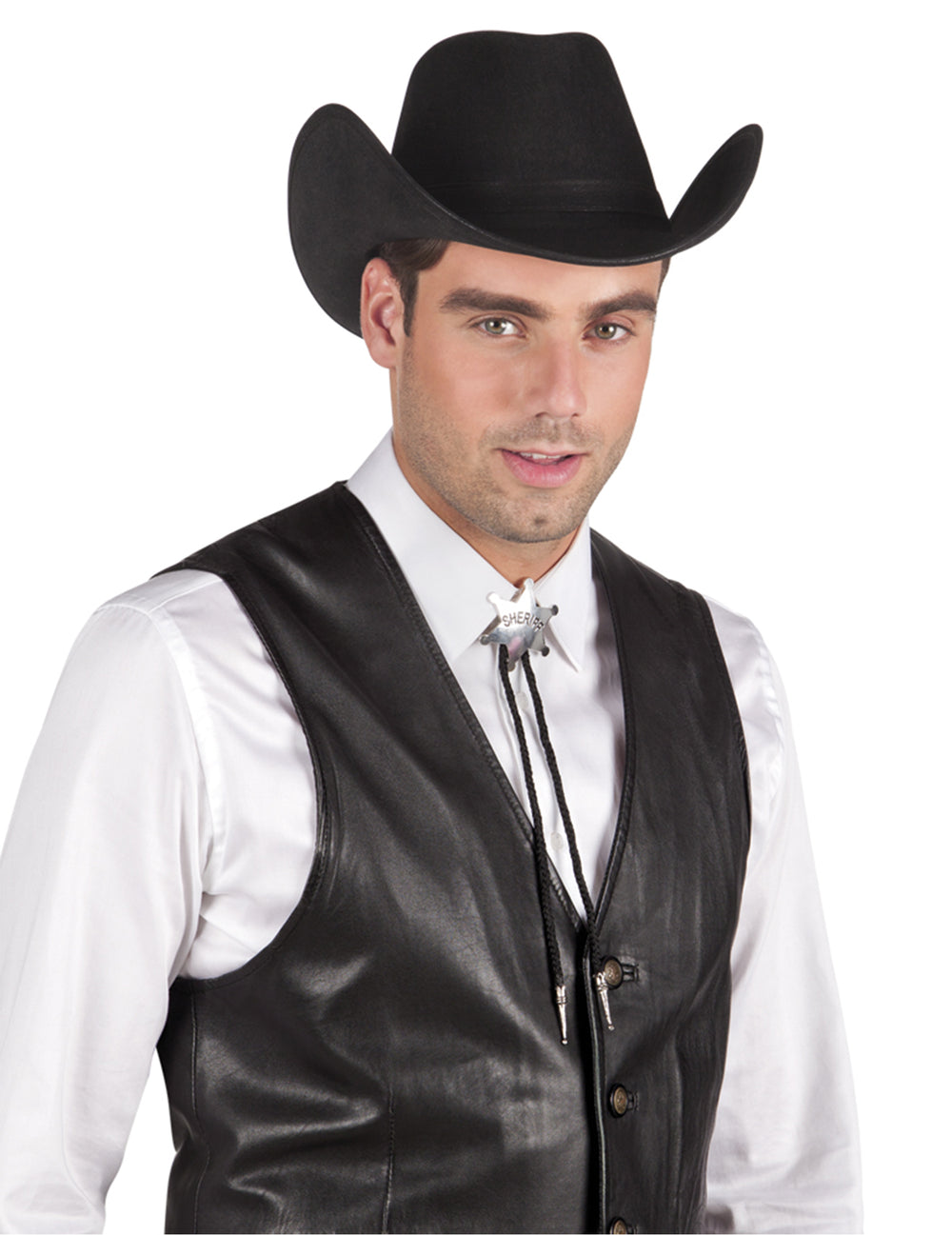 Collier shérif pour adulte argenté