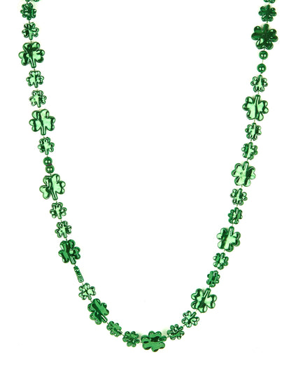 Colar trevo verde brilhante São Patrício adulto