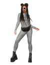 Combinaison holographique disco pour femme argentée à motifs carreaux
