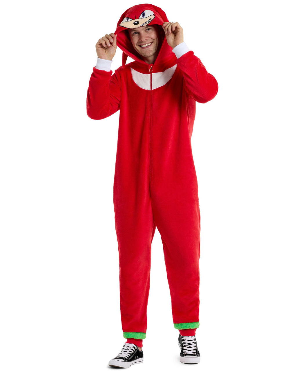 Combinaison Knuckles Sonic™ pour adulte rouge à capuche