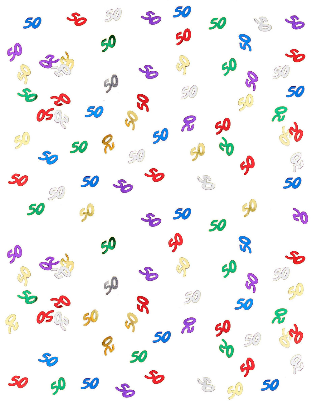 Grande plano sobre os padrões dos confettis 50 anos