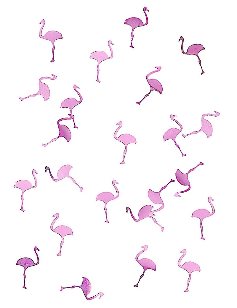 Confettis flamant rose pour décoration de fête rose brillant