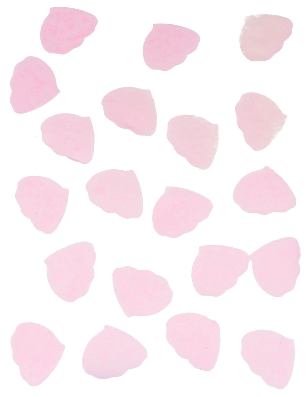 Confettis pétalas de cor de rosa em papel para casamento cor de rosa