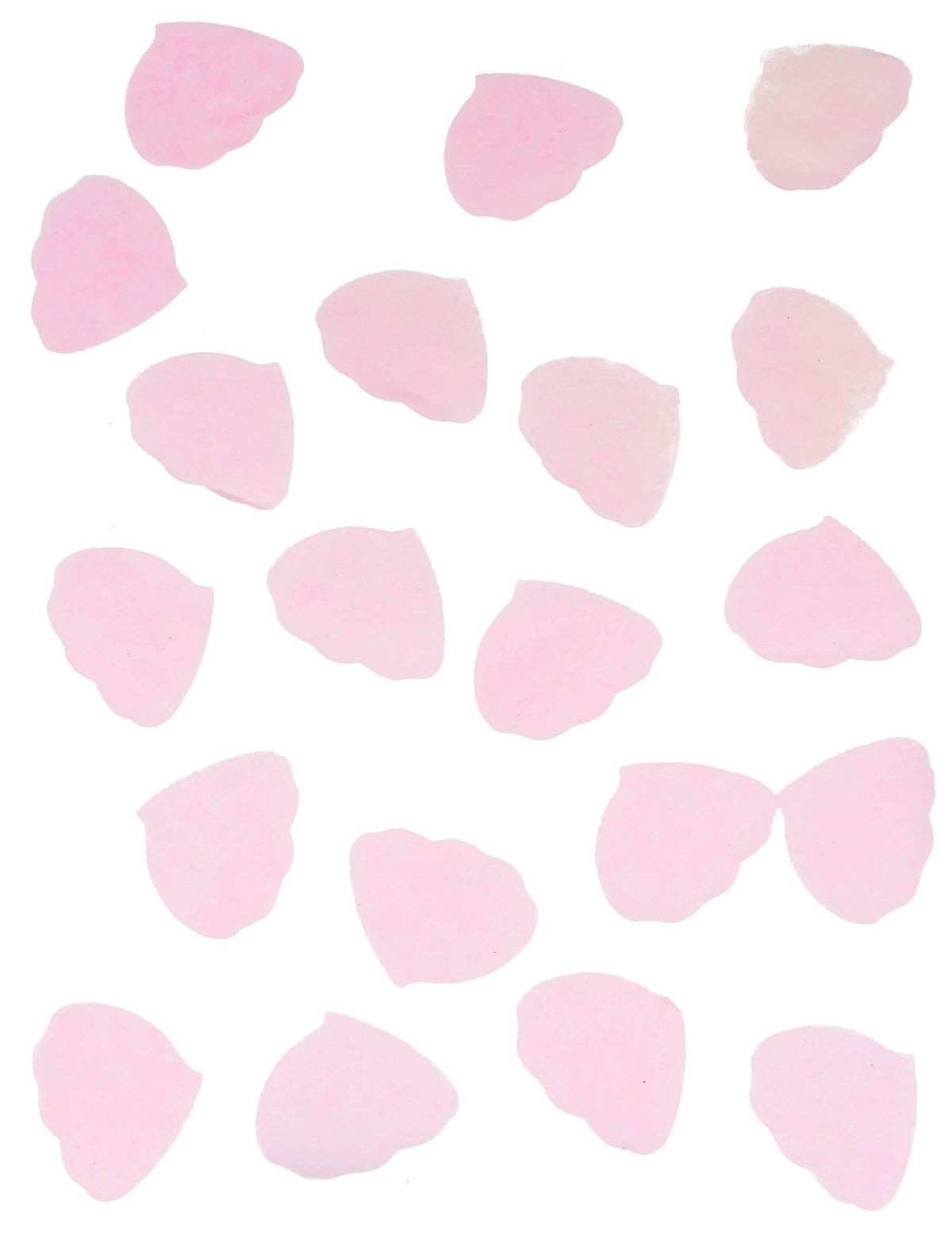 Confettis pétalas de cor de rosa em papel para casamento cor de rosa