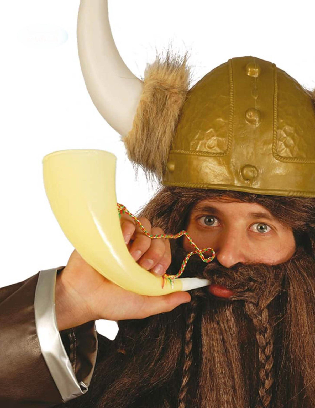 Chifre de nevoeiro viking adulto de marfim de 24 cm