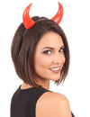 Chifres vermelhos adultos Halloween