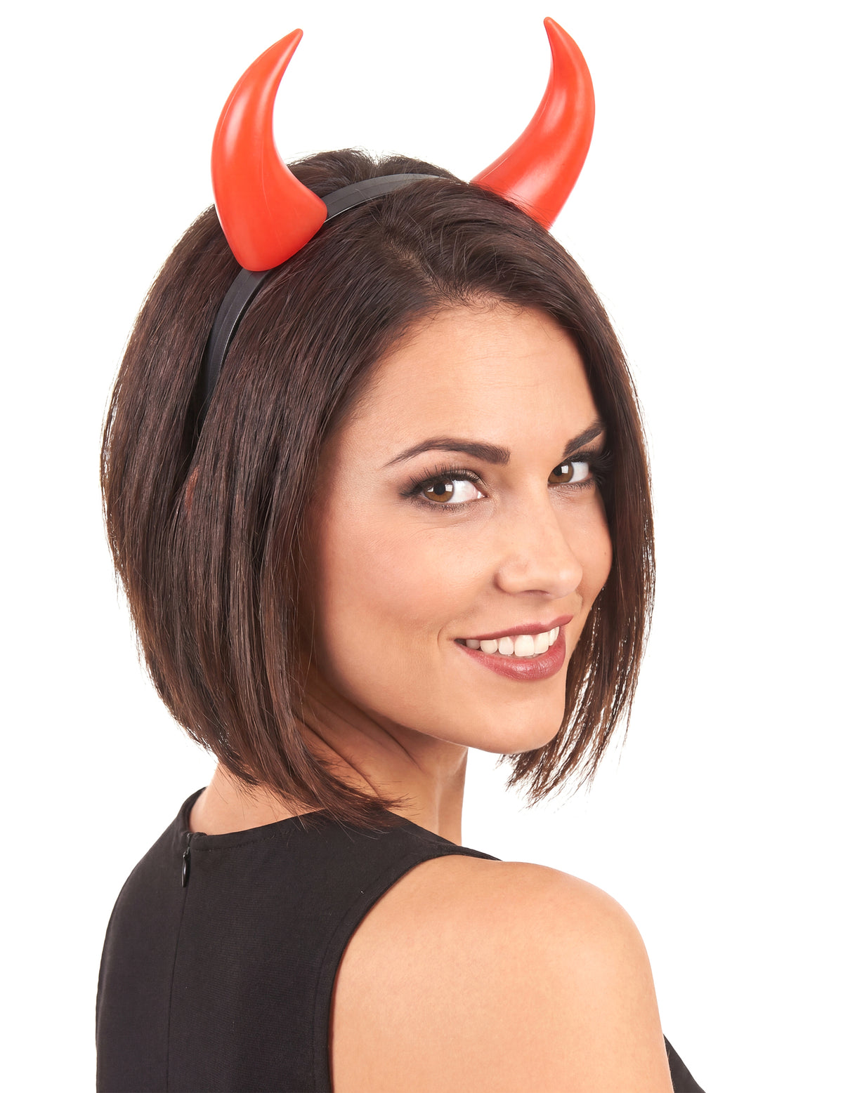 Chifres vermelhos adultos Halloween