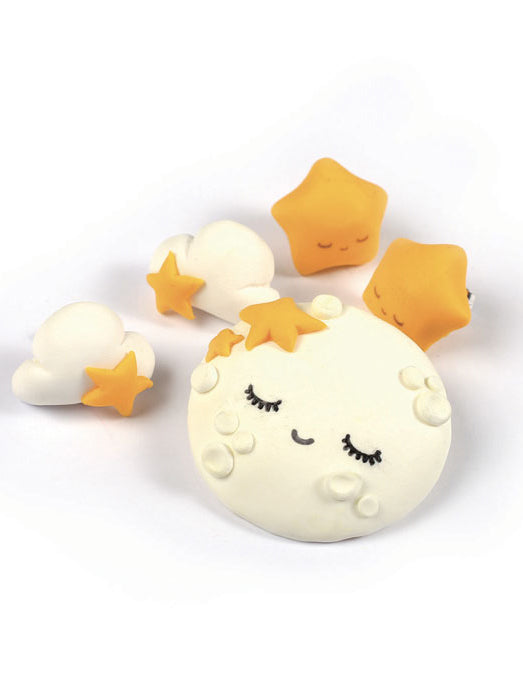 Figurines terminées du kit de modelage cornet surprise fimo lune