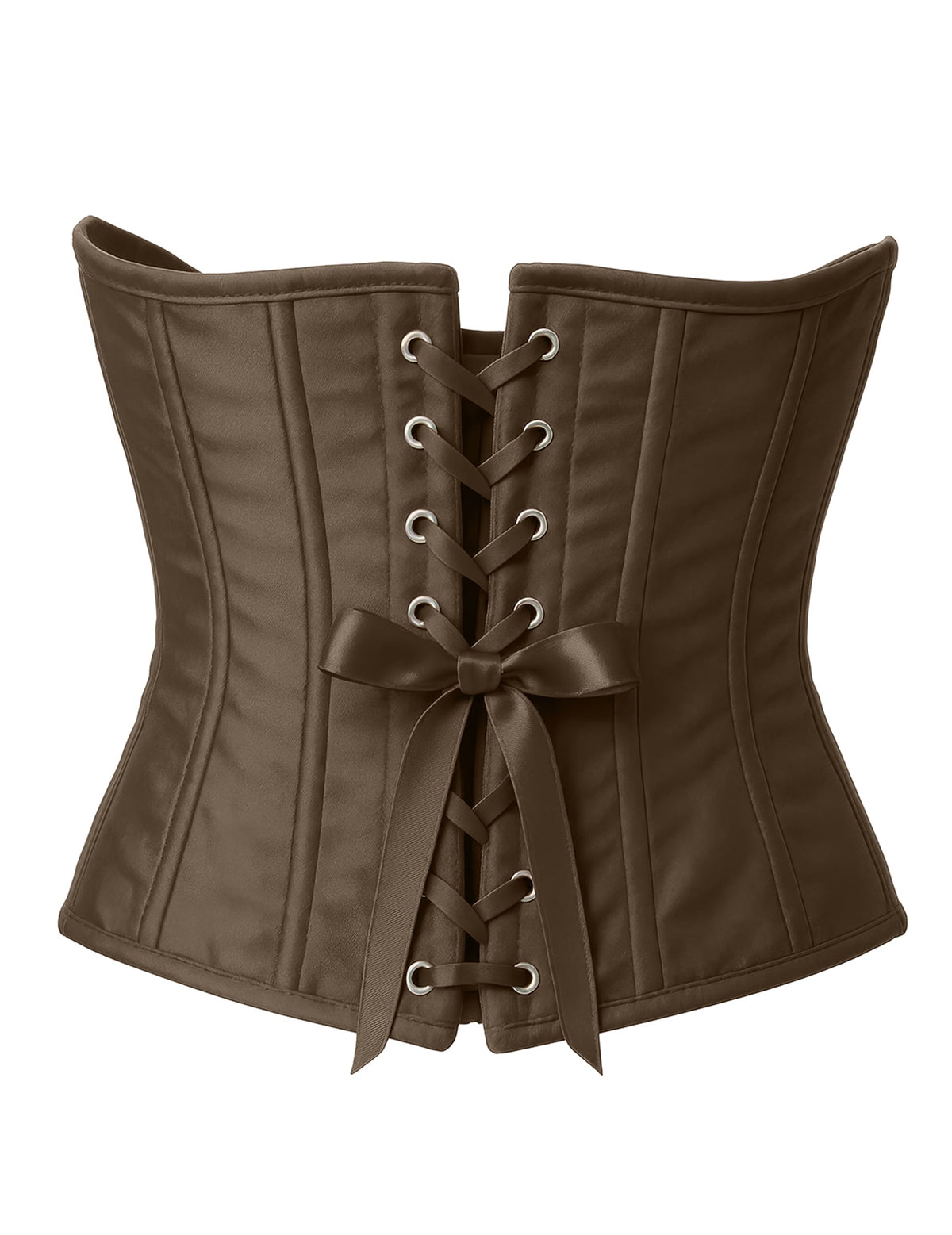 Vue de dos avec laçage du corset court pour femme