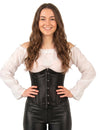 Corpete curto preto para mulher
