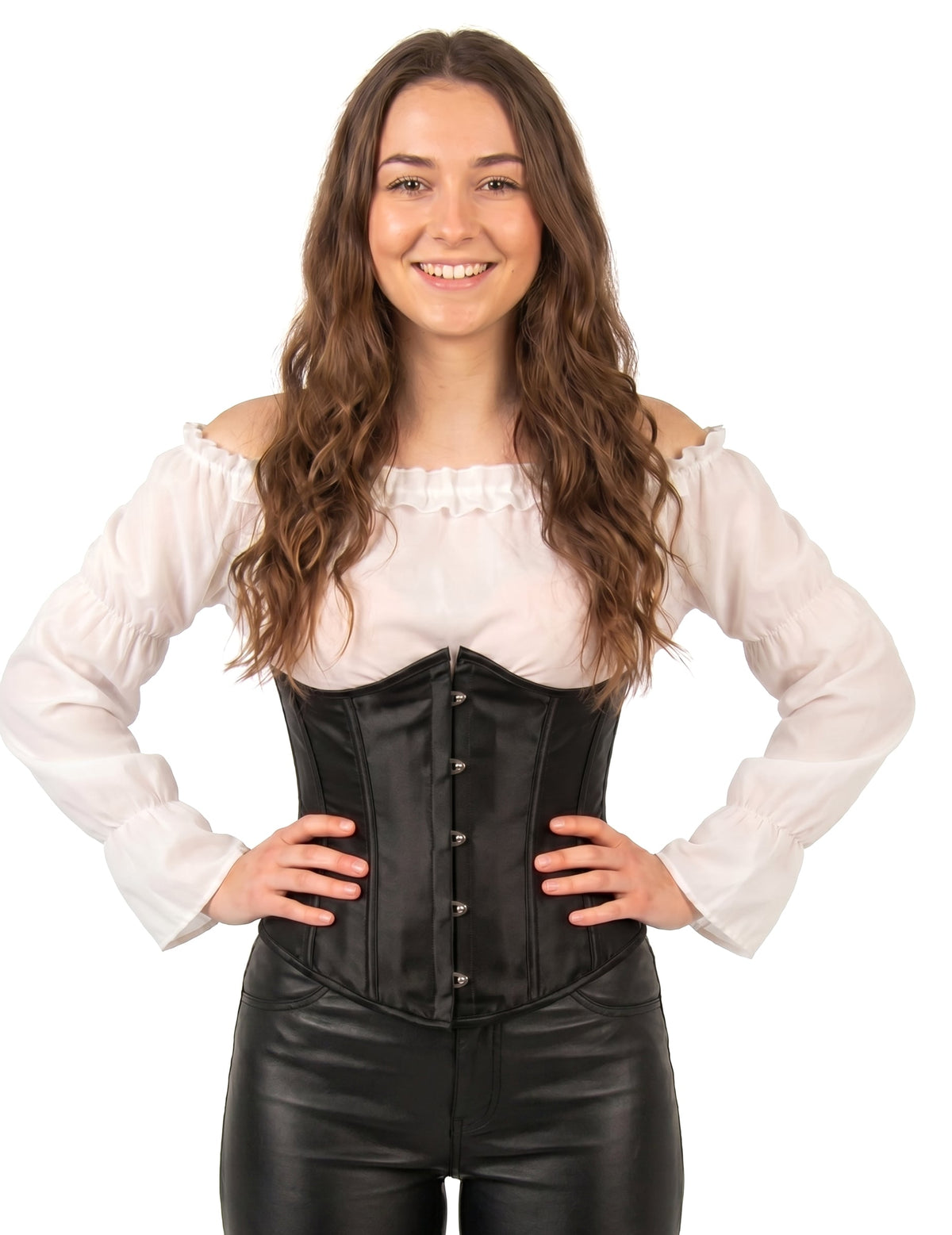 Espartilho curto preto feminino