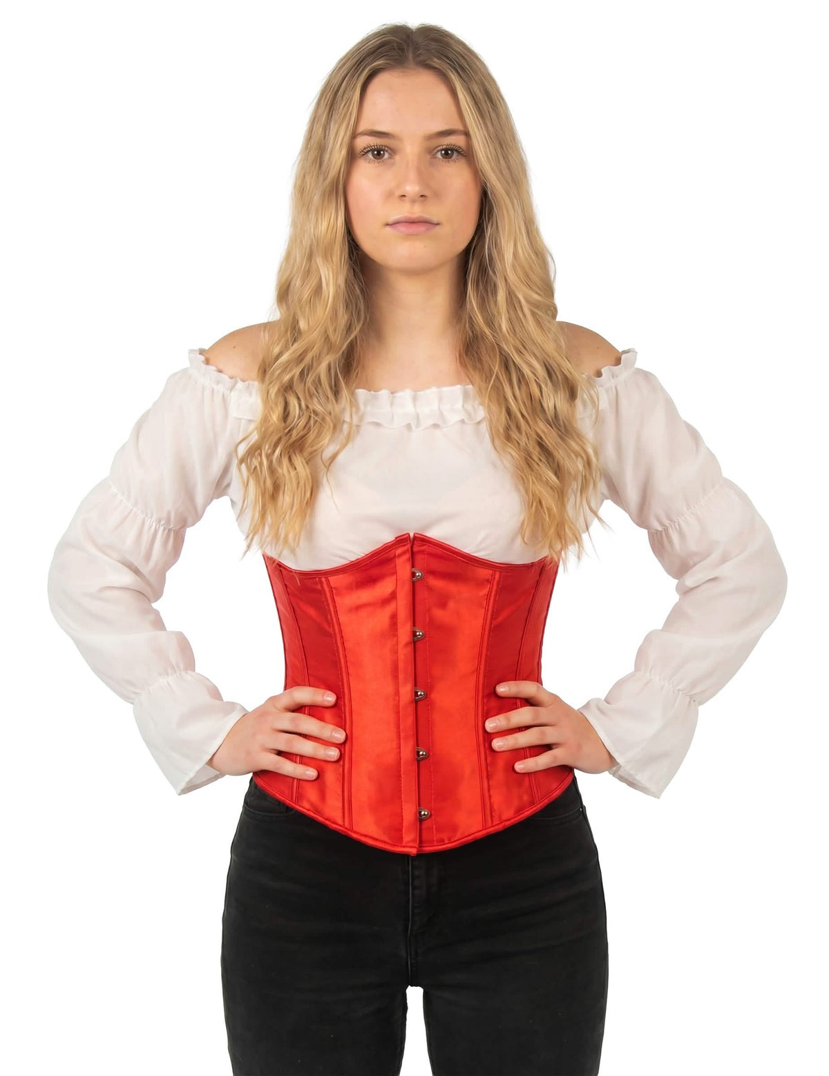 Espartilho curto vermelho para mulher