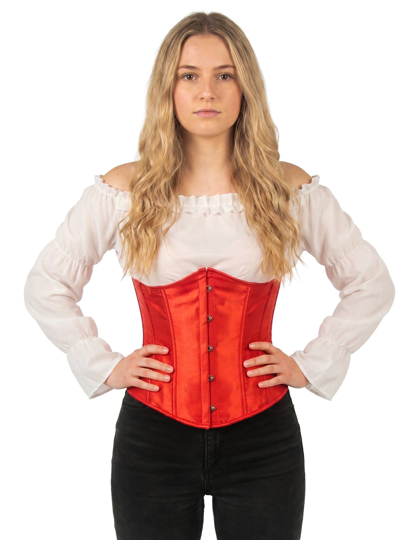 Espartilho curto vermelho para mulher