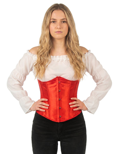 Espartilho curto vermelho para mulher