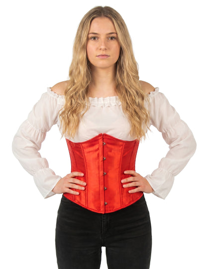 Espartilho curto vermelho para mulher