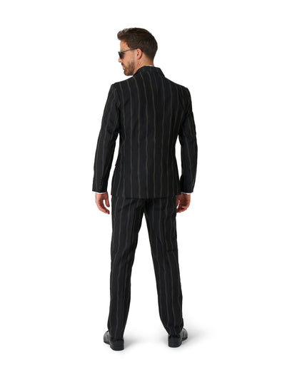 Vue de dos du costume à rayures phosphorescentes Suitmeister