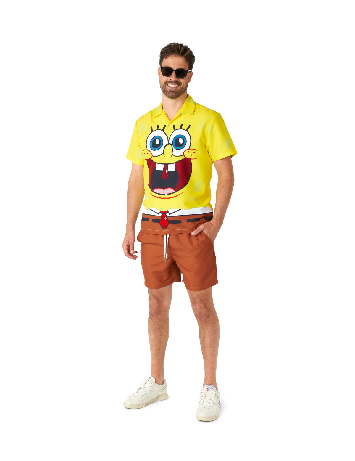 Vue d'ensemble de face du costume d'été Bob l'Eponge