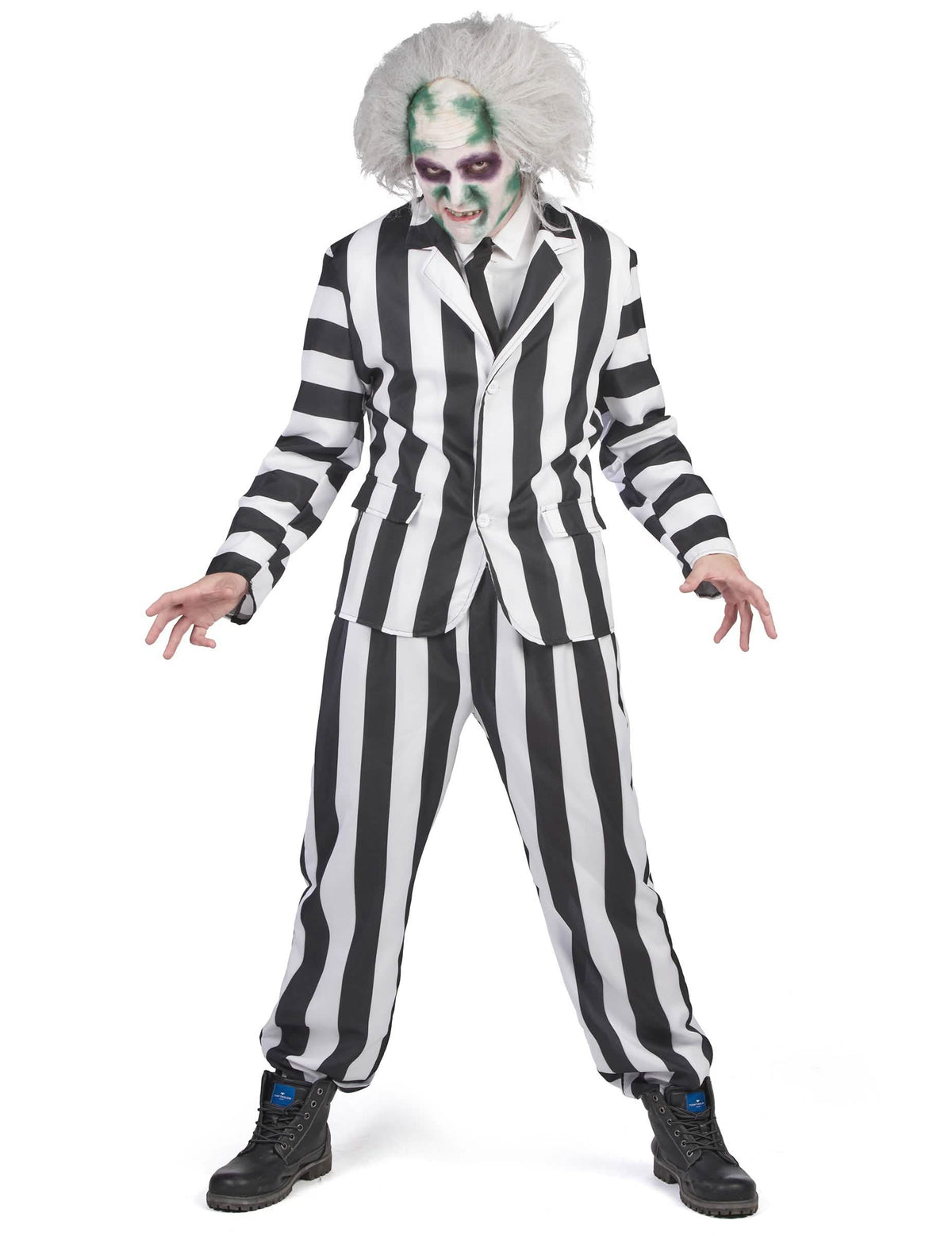 Vue d'ensemble du costume de fantôme rayé