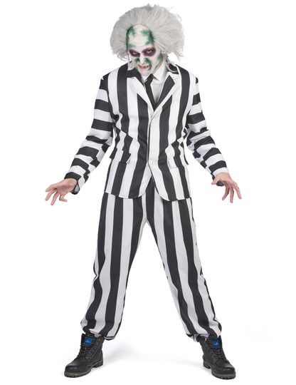 Vue d'ensemble du costume de fantôme rayé
