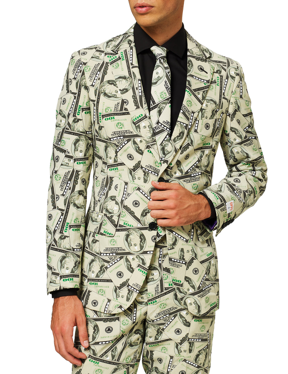 Costume Mr. Cashanova pour homme aux motifs de billets de 100 dollars