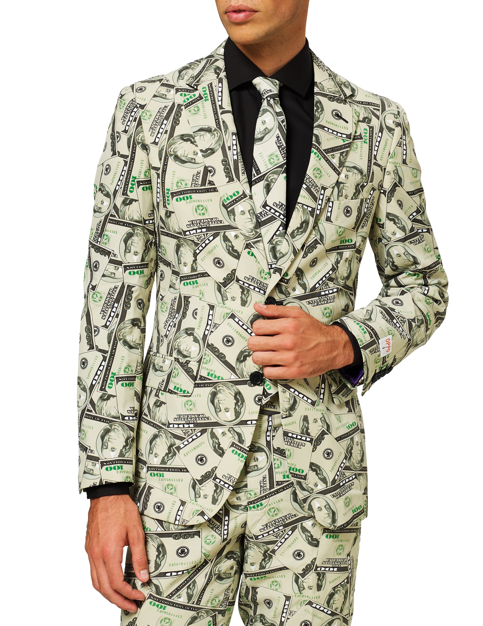 Costume Mr. Cashanova pour homme aux motifs de billets de 100 dollars