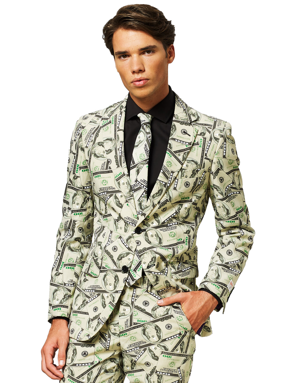 Vue de face de la veste du costume Mr. Cashanova pour homme